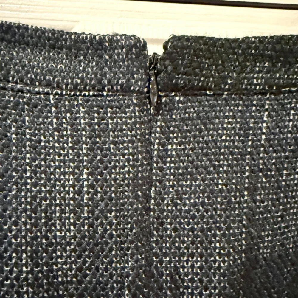 Michael Kors Tweed Pencil‎ Knee Length Skirt Black White Classic Lined Career 10